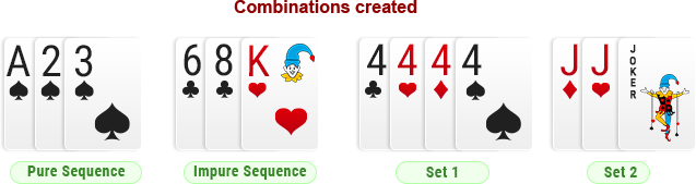 Failing to meld cards in rummy